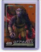 2024 Topps Chrome STAR WARS ZEB ORRELIOS AUREBESH VARIATION Orange REFRACTOR /25