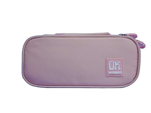 Astuccio Grande Hommtina In Tessuto Rosa – Capiente Porta Penne E Matite, Ideale Per Ufficio, Università E Scuola, Organizer Per Materiale Di Cancelleria - 2
