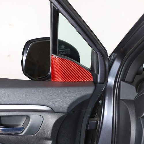 Red Carbon Fiber Inner A-Pillar Panel Sticker Trim For Honda Pilot 2015-2019 - Picture 6 of 14