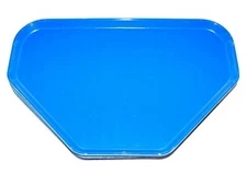 Cobalt Blue Lunch Tray Molded Fiberglass Food Service Tray 14 X 22 Trapezoid