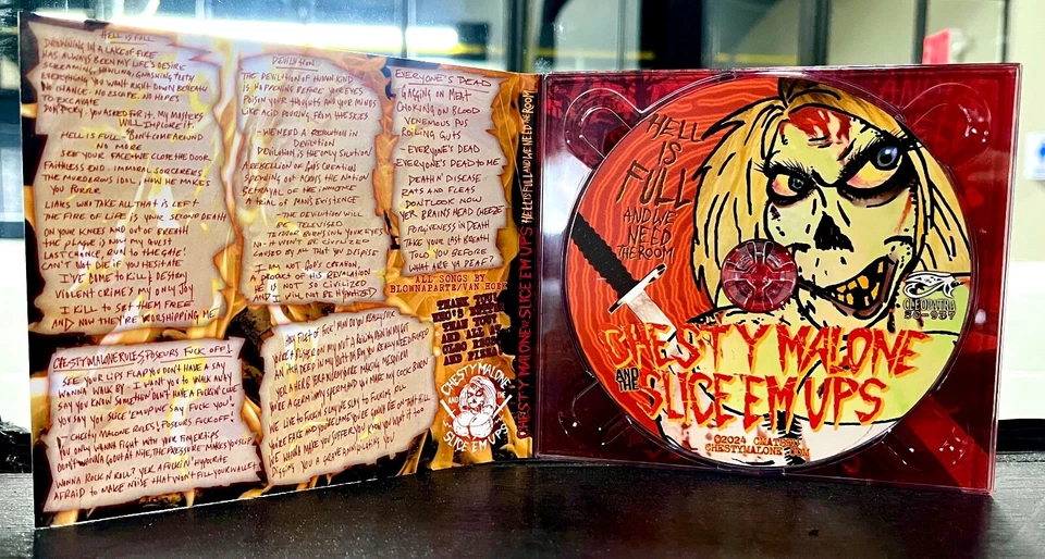 Chesty Malone and the Slice 'Em Ups - "Hell is Full" (CD) Misfits, Plasmatics Foto 3 de 4