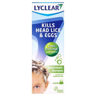 Lyclear Head Lice Treatment Shampoo With Comb 200ml Kills Head