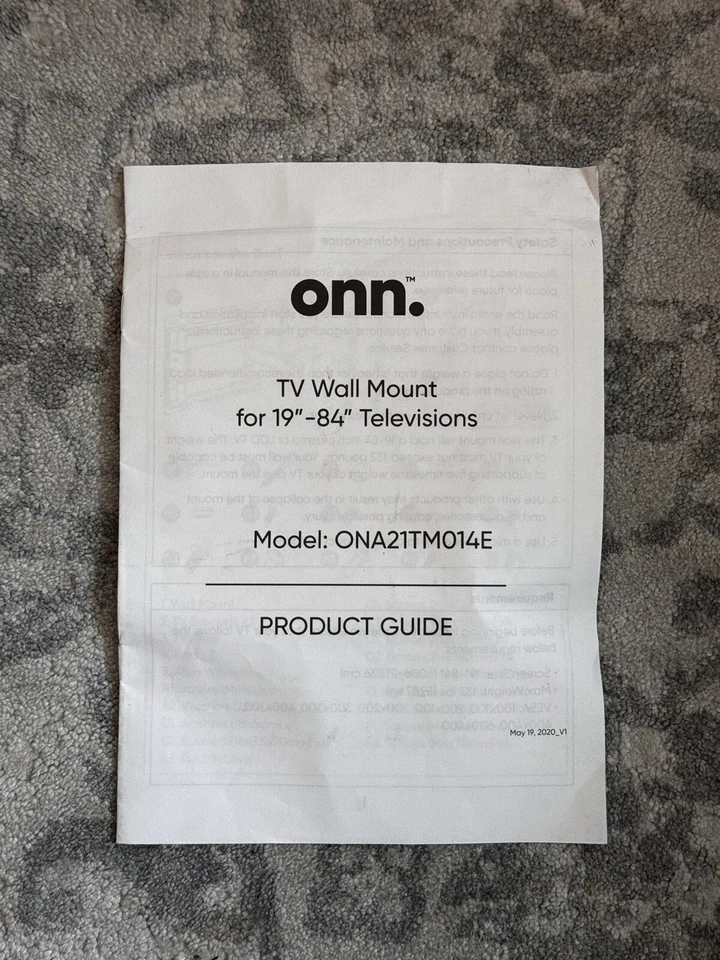 ONN Full-Motion Articulating, Tilt/Swivel, Universal Wall Mount - 19" to 84" TVs - Image 3 of 4