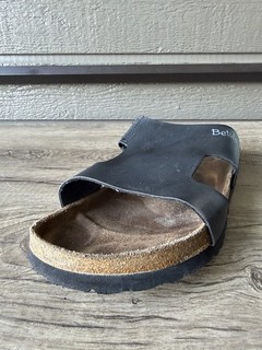 Betula by Birkenstock Men’s Black Slide Sandals with Cork Footbed size 45