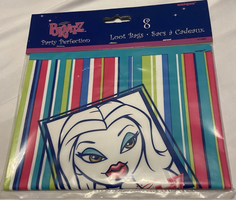 Bratz Party Perfection Loot Bags 8 Count Striped Party Multicolor Bratz
