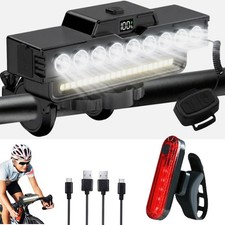Rechargeable LED Bicycle Headlight USB Fast Charge With Horn Waterproof 7 Modes