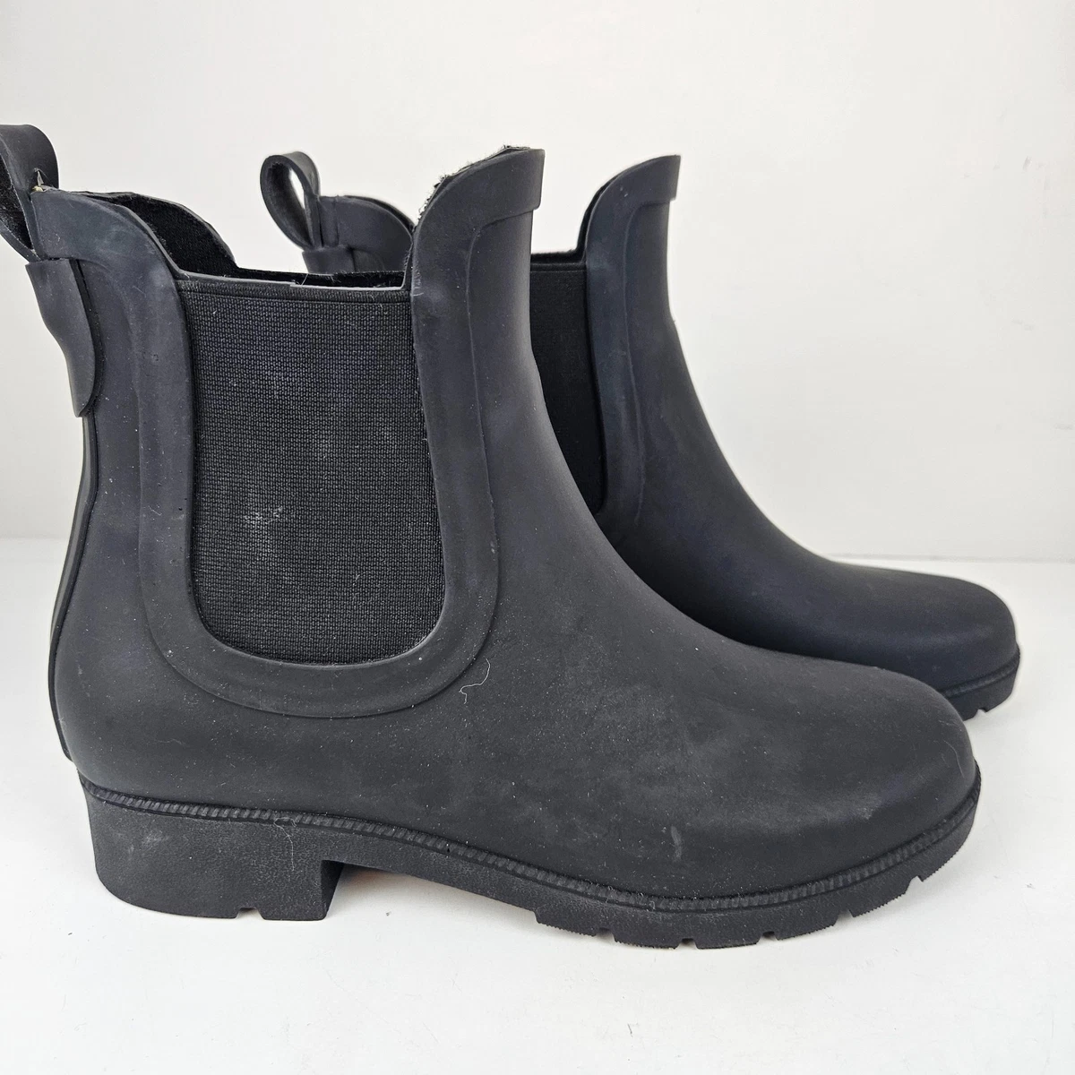 EDDIE BAUER black Hailey muck boots womens size 8 Black Chelsea Rain Boots Eddie Bauer Black Womens Hailey Rubber Rain | Mercari main image 2