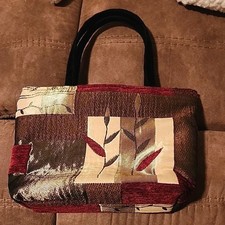Dancing Cat Brand Tapestry Velvet Purse Retro Style Handbag Made In USA 10"x7"