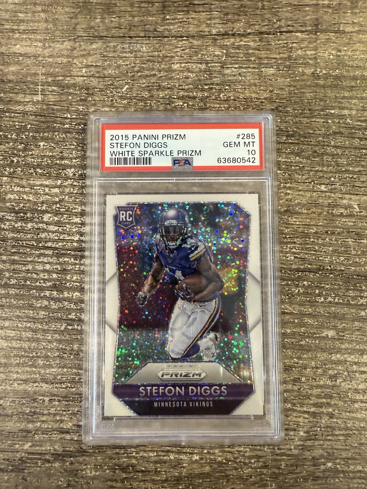 2015 Panini Prizm Stefon Diggs White Sparkle Rookie Card RC PSA 10 SSP