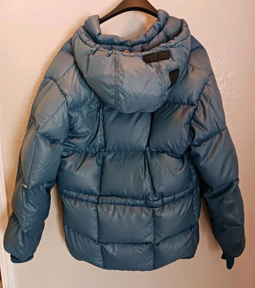 Vintage Eddie Bauer Kara Korum Goose Down Puffer Jacket Men's Medium Blue - Image 3 of 4