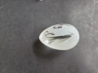 Vintage Pilgrim Art Glass Frosted Egg With Etched Tulips On Both Sides And Base — photo 2