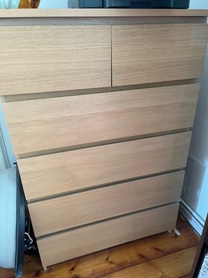 IKEA MALM Kommode 6 Schubladen, Wandbefestigung möglich, gebraucht