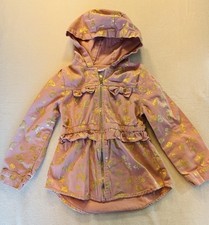 Little Lass Girls Ruffles And Butterflies Hooded Jacket Size 6