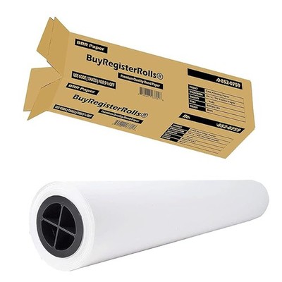 36   x 150  Plotter (New & Premium 1 Roll) 20 lb Uncoated 96 Bright White (75...