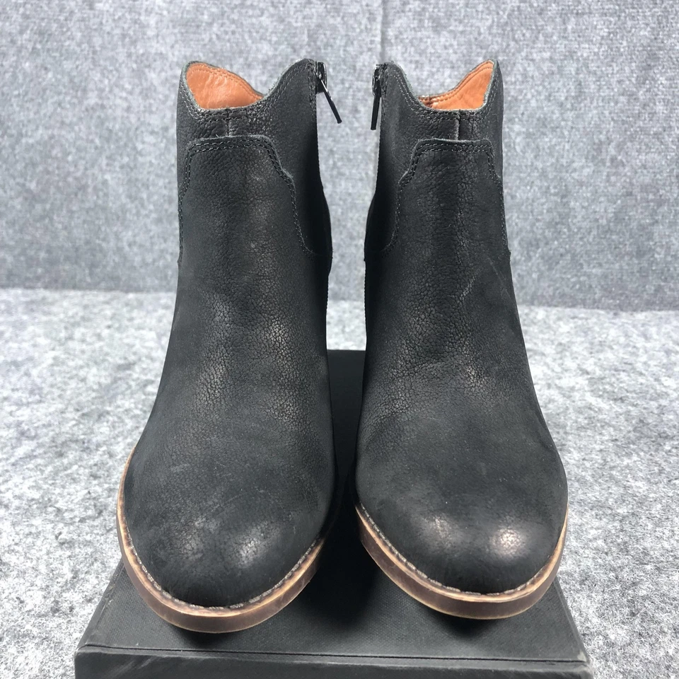 Lucky Brand LK-Eller Ankle Boots Womens Size 9M Black Leather Booties Side Zip - Image 4 of 4