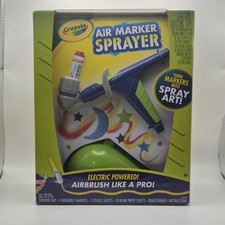 Crayola Air Marker Sprayer Electric Spray Art Kit NEW SEALED Airbrush Set...