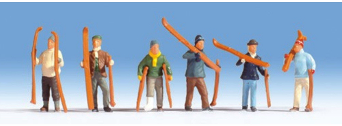 Noch 15829 Skiers Pack #2 (Pk6) HO Gauge Figures Set
