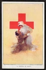 WW1 MILITARY Postcard 1917 France RED CROSS Nurse Soldier Mail