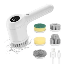 Electric Spin Scrubber, Power Scrubber Cordless Electric Shower Scrubber for ...