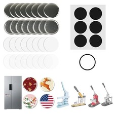 100 Sets Button Maker Supplies 58mm/2.25in Button Parts for Fridge Magnet