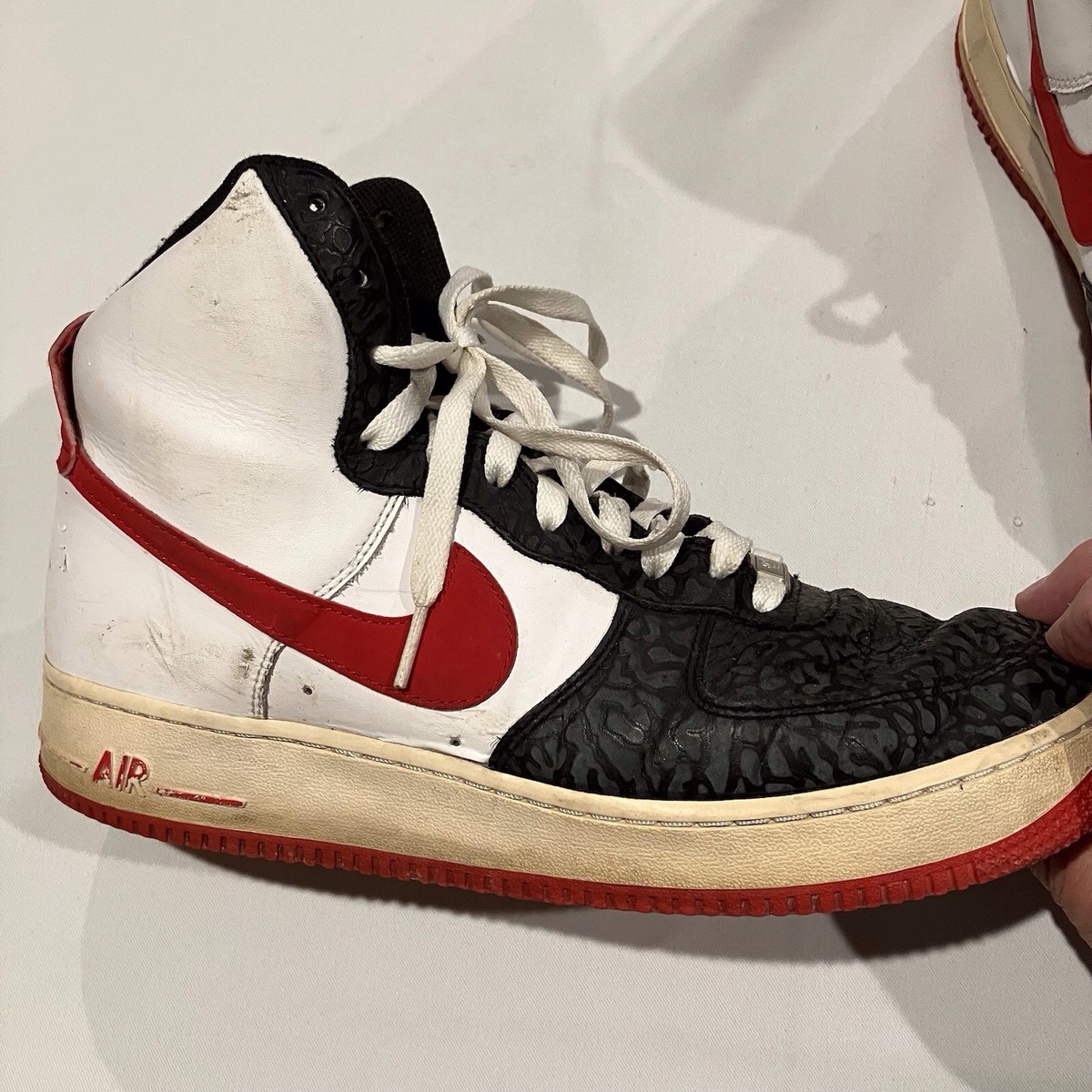 NIKE AIR FORCE 1 High White University Red Men