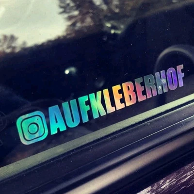 15cm Hologramm Neon Wunschtext Aufkleber Schriftzug Auto Logo Name Sticker Rad - Bild 1 von 4