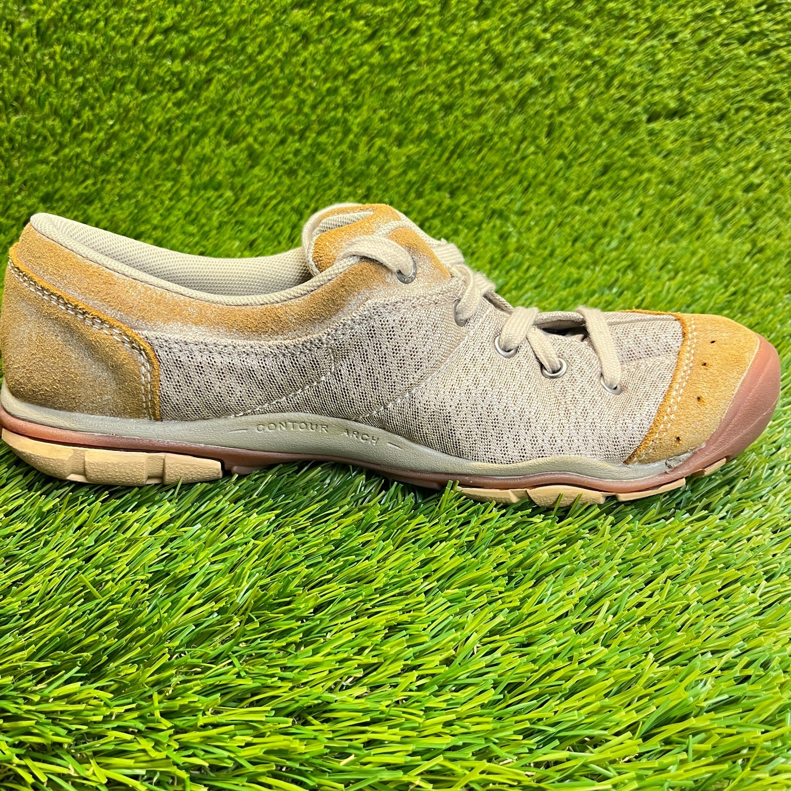 Scarpe da ginnastica Keen Mercer Lace II CNX donna taglia 9 beige marrone corsa escursionismo