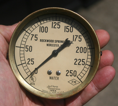 #ad #ad James P. Marsh Instrument Corp 1954 Vintage 250 lbs Pressure Gauge $29.00