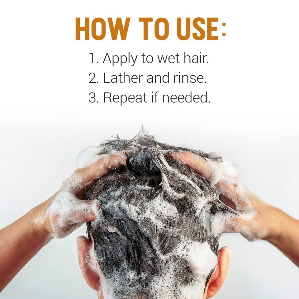 Champú y acondicionador espesante de cabello 2 en 1 Woody's para hombres 12 oz | Cabello más lleno Foto 4 de 4