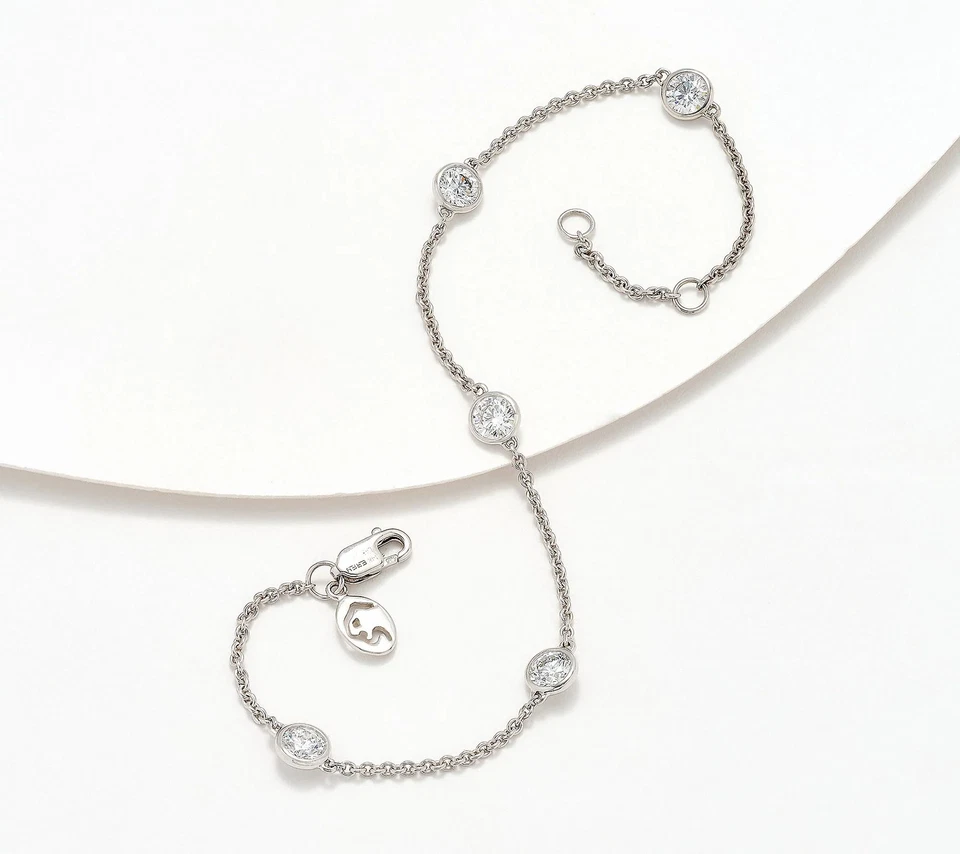 Effy Lab Grown Diamond Station Bracelet, 14K White Gold - 7-1/4" - Image 2 of 4