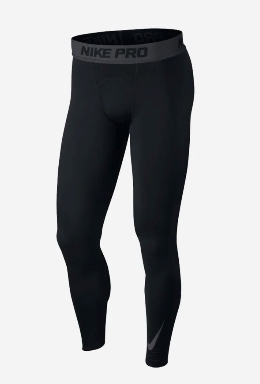 Nike Pro Dri Fit Mens Utility Therma Training Tights Black /Gray Pants Sz Xl