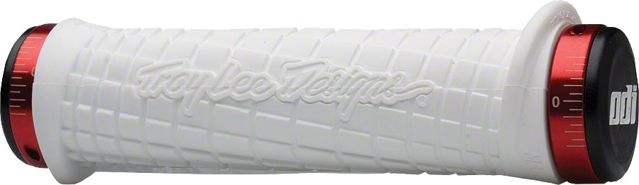 ODI Troy Lee Designs Lock-On Grips White - 130mm Water-Channeling Custom 6690₽
