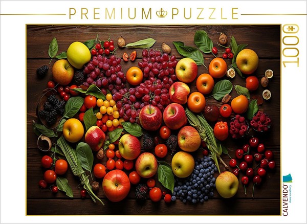 Calvendo Puzzle Fruit Beautifully Arranged | 1000 Pieces, Finished Size 25.2 × 1-image