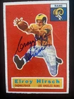 New ListingElroy Crazylegs Hirsch Autographed 1956 Topps Football Card #78 LA Rams HOF