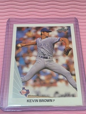 1990 Leaf Kevin Brown #47 - Texas Rangers - MLB Baseball Karte - Star Pitcher