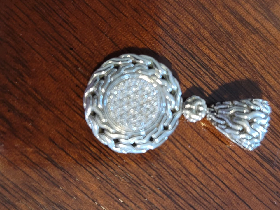 Colgante de diamantes redondos John Hardy en plata de ley y 18k .11ct Foto 4 de 4