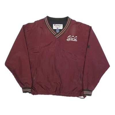 CHAMPION Hommes Bordeaux Col V XL Gcc Member Invité 2002 Logo Sweat - Photo 1/4