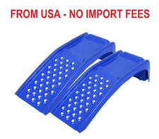 Solid Steel Auto Ramps Set Truck Car Heavy Duty Service Ramp Lift 8000 Lbs New