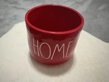 Rae Dunn Home Red Footed Ceramic Mini Planter Pot Candle Holder Decor 