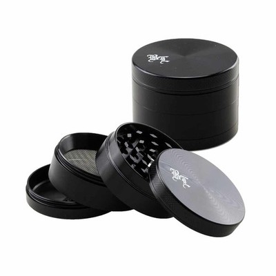Black Leaf Aluminium Grinder 4-tlg. Kräutermühle Ø 49mm