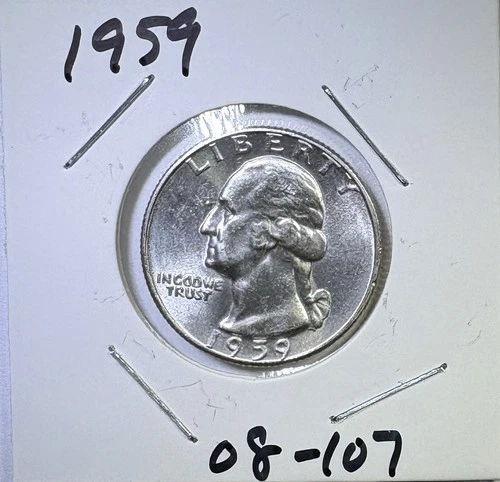 1959 25c SILVER Washington Quarter UNCIRCULATED (08-107)