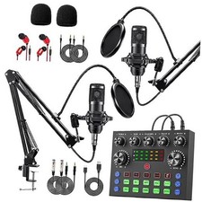 Podcast Equipment Bundle for 2, V8s Voice Changer with BM-800 Podcast V8S