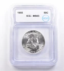 1955 Franklin Half Dollar MS63 ICG *4857
