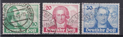 Berlin Nr. 61-3 gestempelt, tief-geprüft Schlegel , Goethe 1949 - Bild 1 von 2