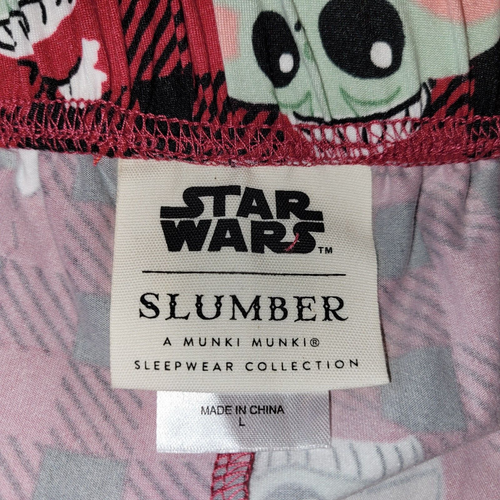 Neu Star Wars Slumber L Baby Yoda 2-teiliges rotes Pyjama-Set Munki Munki Oberteil Hose Neu mit Etikett - Bild 16 von 19