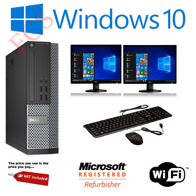 ULTRASCHNELLER Gaming PC Bundle Intel Core i7 8GB 1TB Windows 10 GT710 DUAL SCREEN