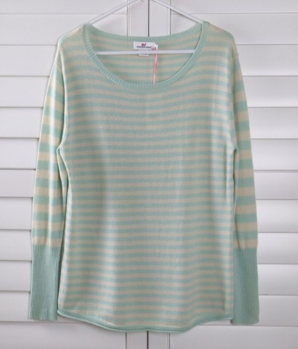 VINEYARD VINES NWT $148 Double Stripe Cashmere Blend Sweater Top Size Large - Picture 5 of 6