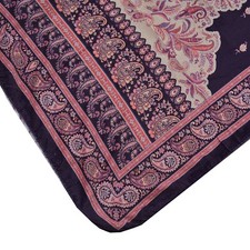 Indian Vintage Dupatta Purple Long Stole velvet Brasso Scarves Veil Hijab Wrap