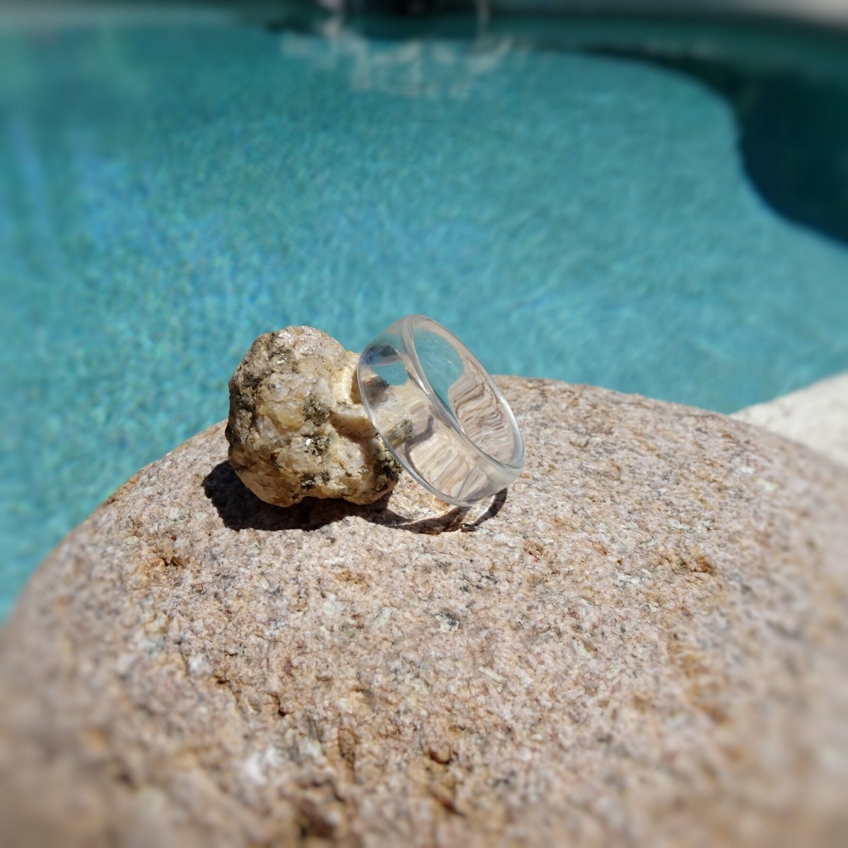 Clear Acrylic Resin Ring - Men's or Women's - Handmade To