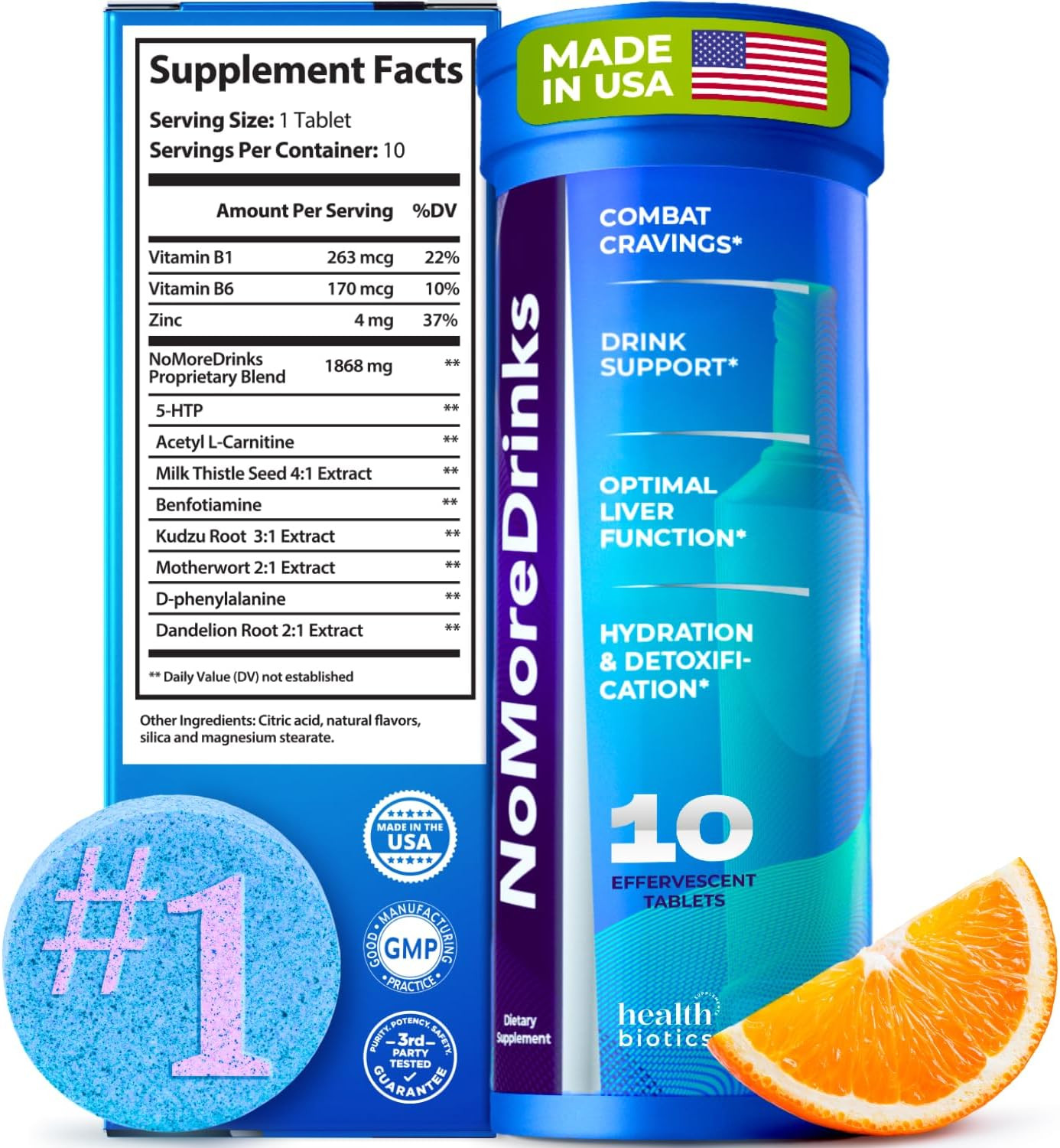 Nomoredrinks anti Alcohol Craving Supplement | Liver Detox & Combat Cravings | E